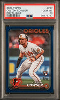 Graded 2024 Topps Colton Cowser #257 Royal Blue Rookie RC Baseball Card PSA 10 Gem Mint