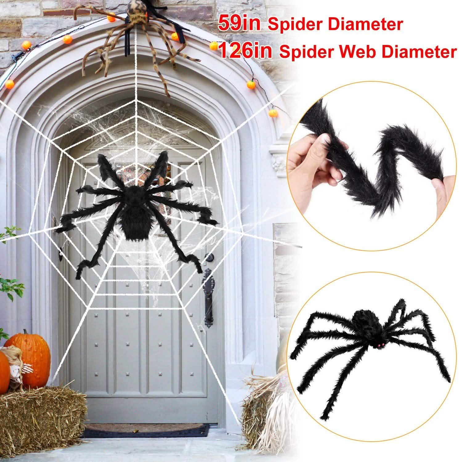 Halloween Decorations Spider Outdoor Stretch Cobweb