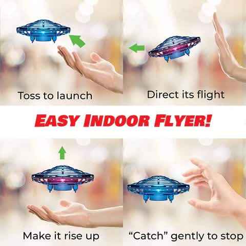 Hand Operated Flying Drone Scoot Hands Free