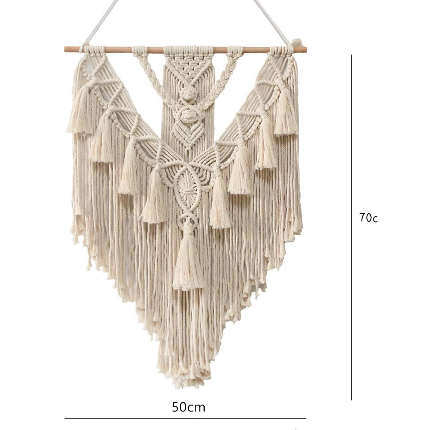 Hand Woven Lace Wall Hanging Bohemian Boho Art Decor
