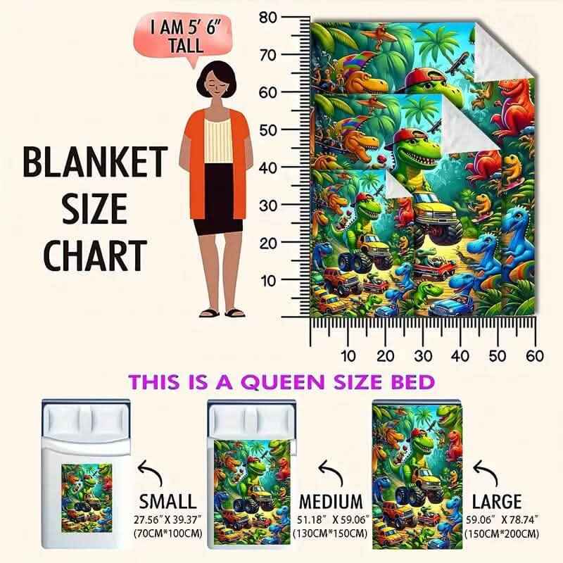 HD Digital Print Flannel Throw Blanket