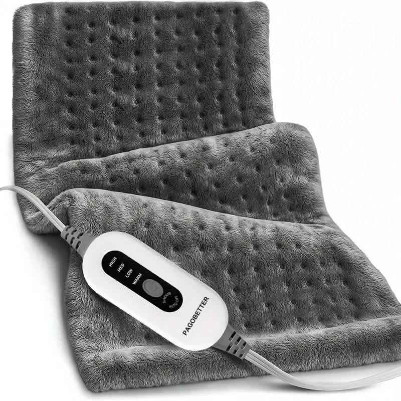 Heating Pad 12x24 Inch Soft Flannel with 4 Heat Levels Up To 150°F and 2-Hour Auto-Off
