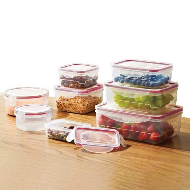 Home Plastic Food Storage Set with Locking Lid