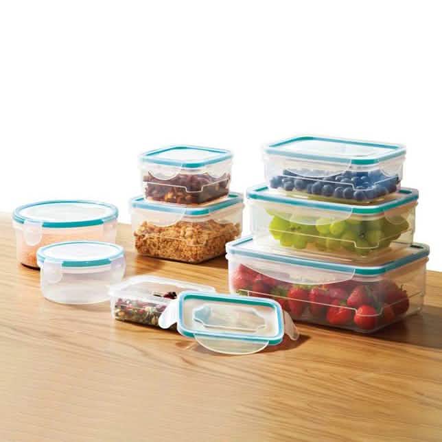 Home Plastic Food Storage Set with Locking Lid