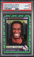 Graded 2024 Panini Score-A-Treat Marvin Harrison Jr #38 Rising Star Bats Rookie RC Football Card PSA 10 Gem Mint