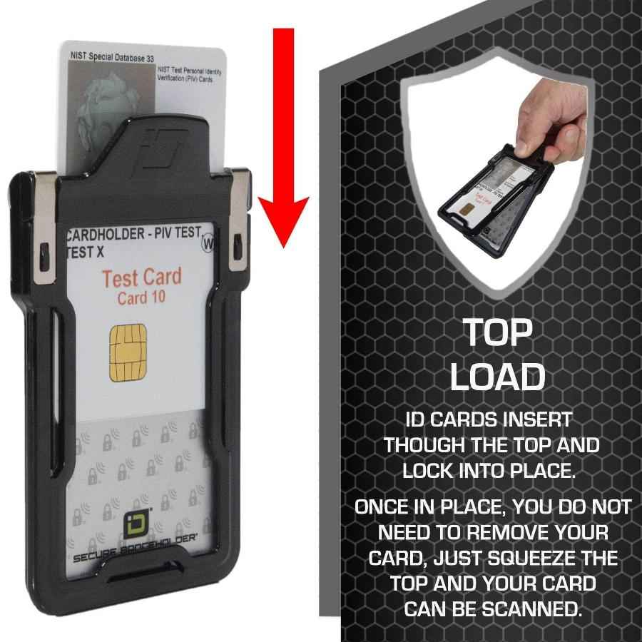 Secure Badge Holder Classic with BloxProx™ - Protects 125Khz HID Prox 1 ID Card Holder