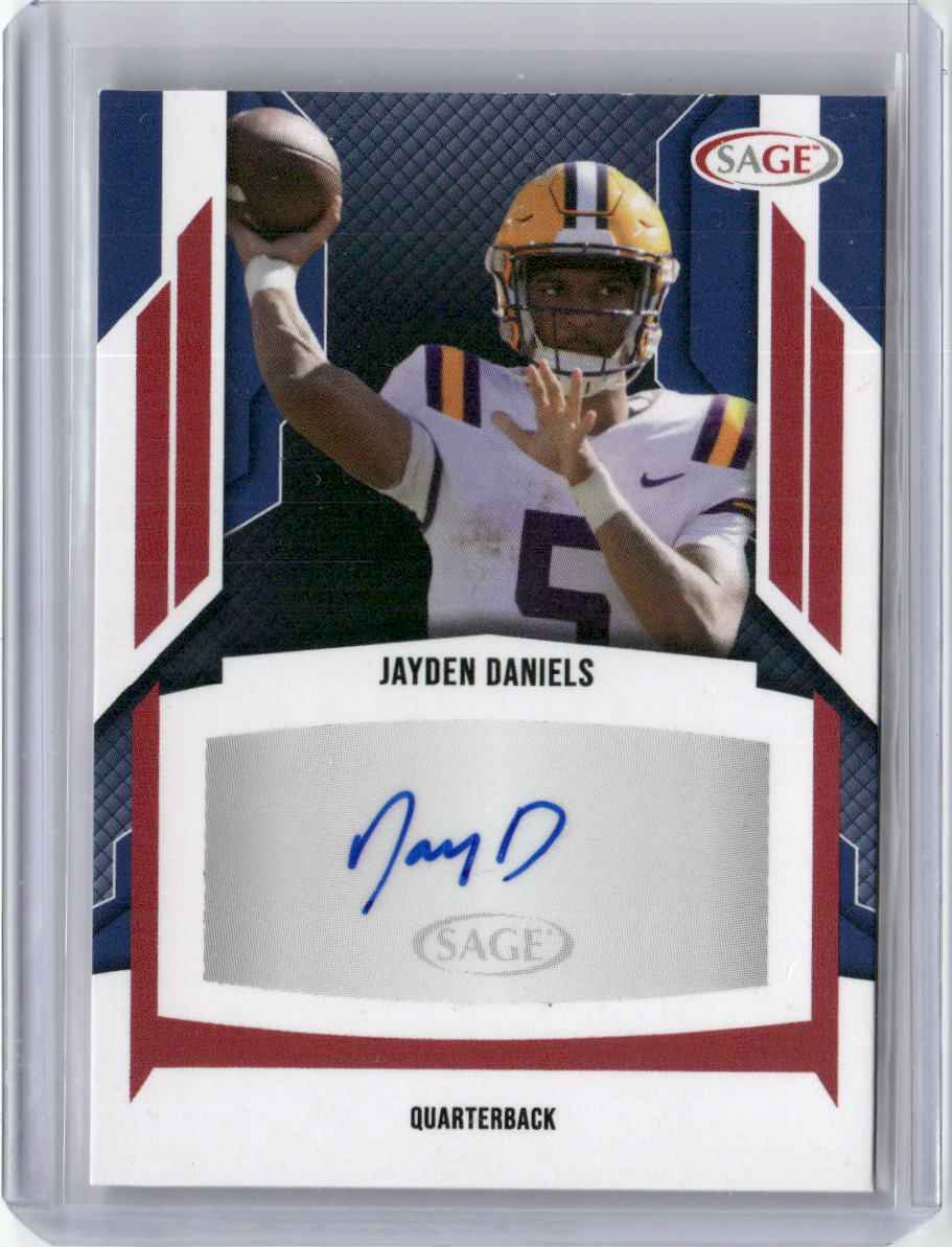 2024 Sage Jayden Daniels #A-JD Autograph Rookie RC Football Card