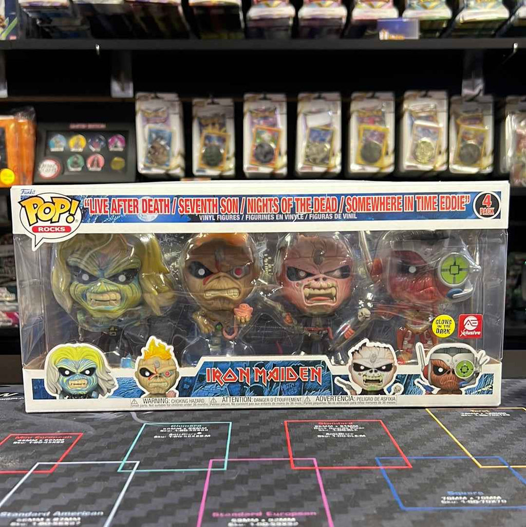 POP! Rocks: Iron Maiden - Eddie 4PK Glow in the Dark Box Set (AE Exclusive)