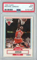 Graded 1990 Fleer Michael Jordan #26 Basketball Card PSA 9 Mint