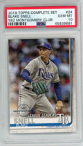 Graded 2019 Topps Complete Set Blake Snell #24 582 Montgomery Club Baseball Card PSA 10 Gem Mint