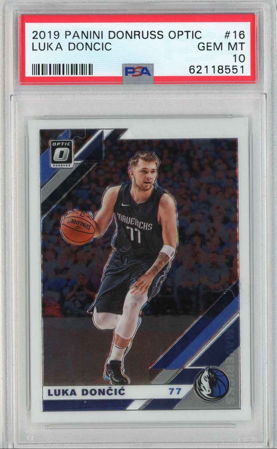 Graded 2019 Panini Donruss Optic Luka Doncic #16 Basketball Card PSA 10 Gem Mint