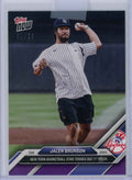 2024 Topps Now Jalen Brunson #467 Purple #/25 Yankees First Pitch Baseball Card