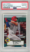 Graded 2021 Topps Bryce Harper #TC5221 1952 Topps Redux-Chrome Baseball Card PSA 10 Gem Mint
