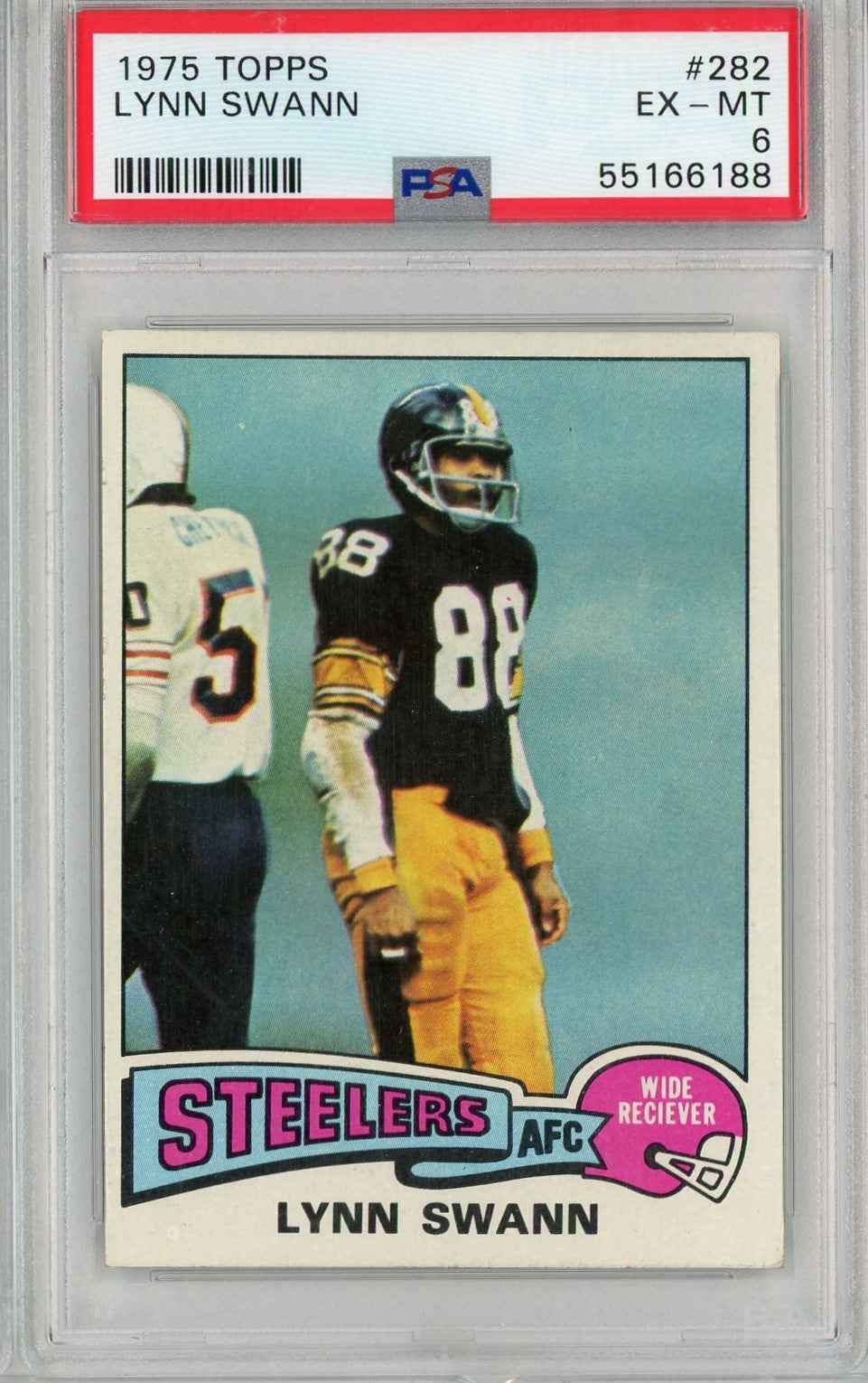 Graded 1975 Topps Lynn Swann #282 Rookie RC Football Card PSA 6 EX-MT