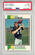 Graded 1973 Topps Ken Stabler #487 Football Card PSA 6 EX-MT