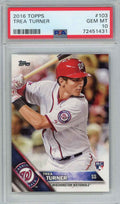 Graded 2016 Topps Trea Turner #103 Rookie RC Baseball Card PSA 10 Gem Mint