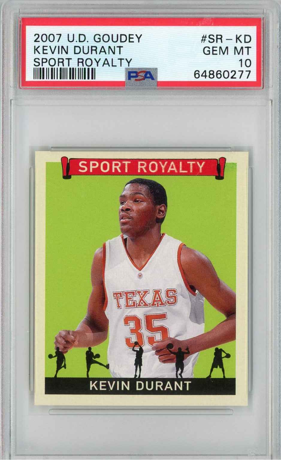 Graded 2007 UD Goudey Kevin Durant #SR-KD Sport Royalty Rookie RC Basketball Card PSA 10 Gem Mint