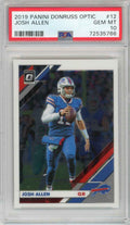 Graded 2019 Panini Donruss Optic Josh Allen #12 Football Card PSA 10 Gem Mint