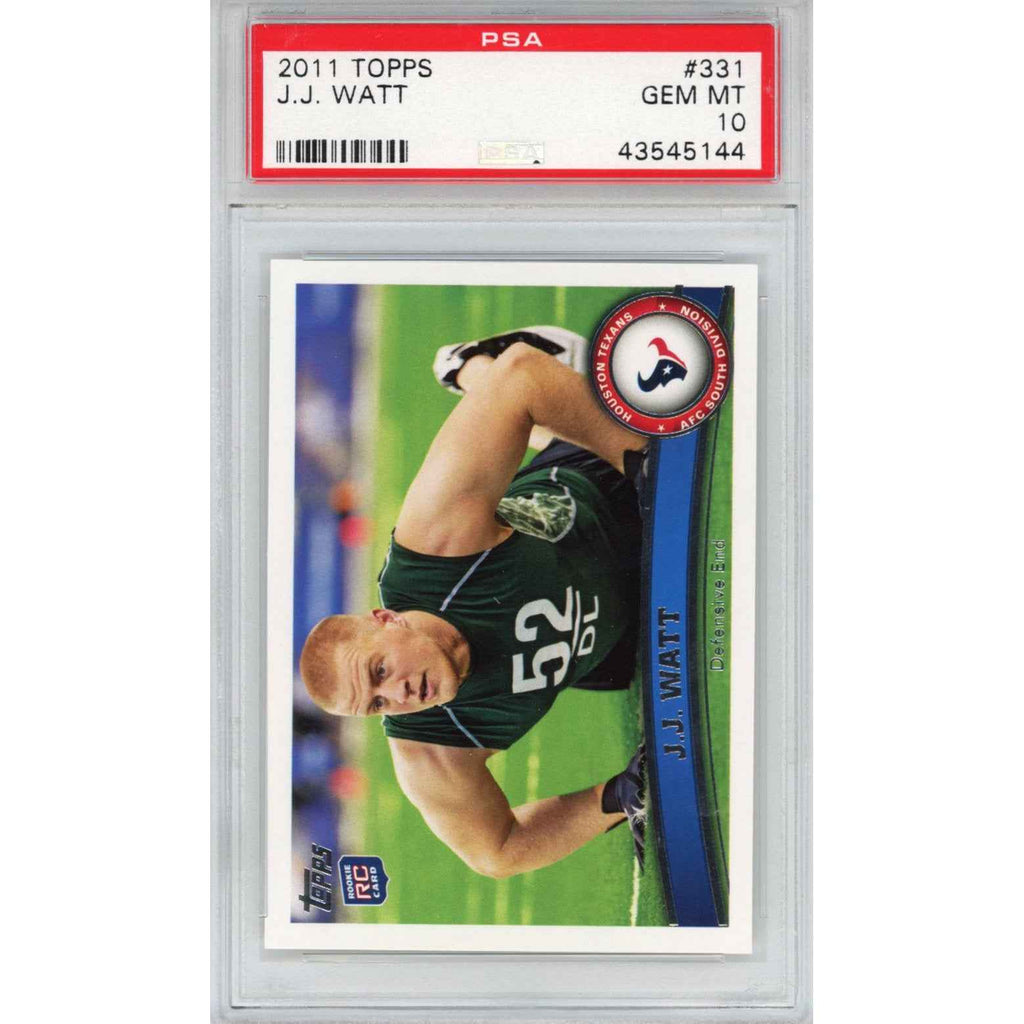Graded 2011 Topps JJ J.J. Watt #331 Rookie RC Football Card PSA 10 Gem Mint