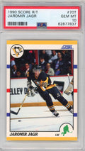 Graded 1990-91 Score R/T Rookie & Traded Jaromir Jagr #70T Rookie RC Hockey Card PSA 10 Gem Mint