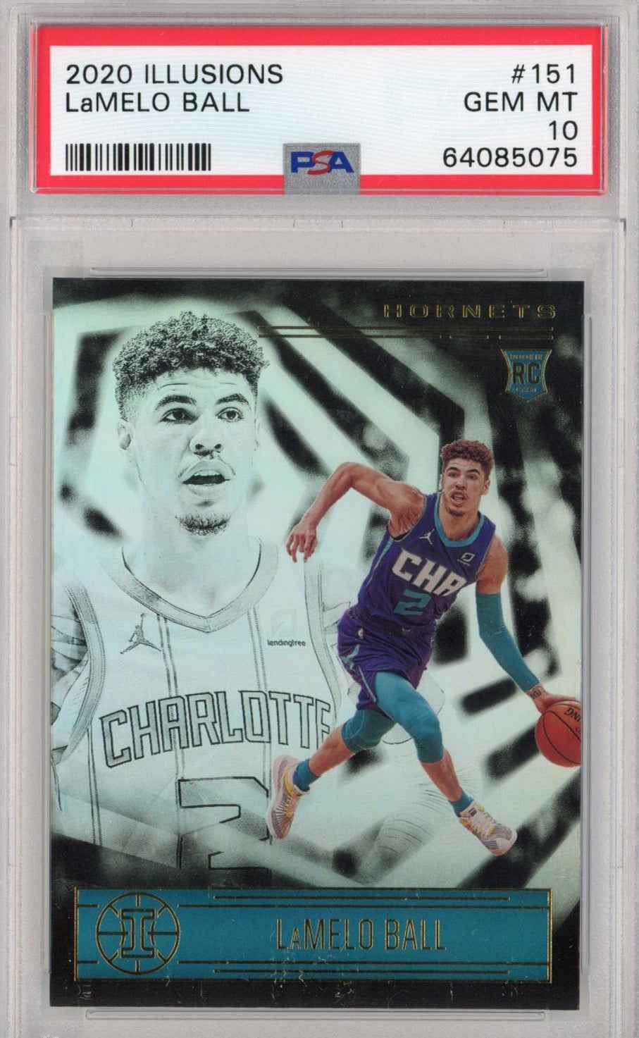Graded 2020-21 Panini Illusions LaMelo Ball #151 Rookie RC Basketball Card PSA 10 Gem Mint
