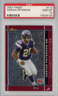 Graded 2007 Topps Finest Adrian Peterson #112 Rookie RC Football Card PSA 10 Gem Mint