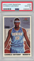 Graded 2003-04 Fleer Tradition Carmelo Anthony #263 Rookie RC Basketball Card PSA 10 Gem Mint