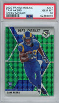 Graded 2020 Panini Mosaic Cam Akers #277 Green Rookie RC Football Card PSA 10 Gem Mint
