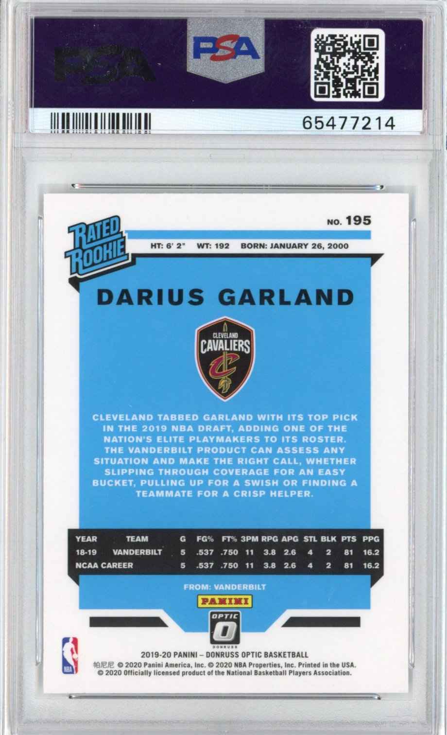 Graded 2019-20 Panini Donruss Optic Darius Garland #195 Rookie RC Basketball Card PSA 10 Gem Mint