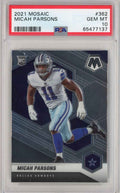 Graded 2021 Panini Mosaic Micah Parsons #362 Rookie RC Football Card PSA 10 Gem Mint