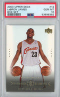 Graded 2003-04 Upper Deck LeBron James #12 Box Set Rookie RC Basketball Card PSA 10 Gem Mint