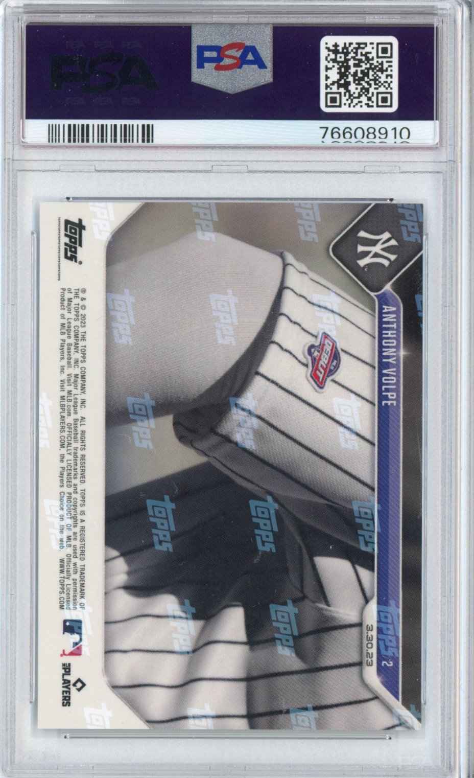 Graded 2022 Topps Now Anthony Volpe #2 Rookie RC Baseball Card PSA 9 Mint