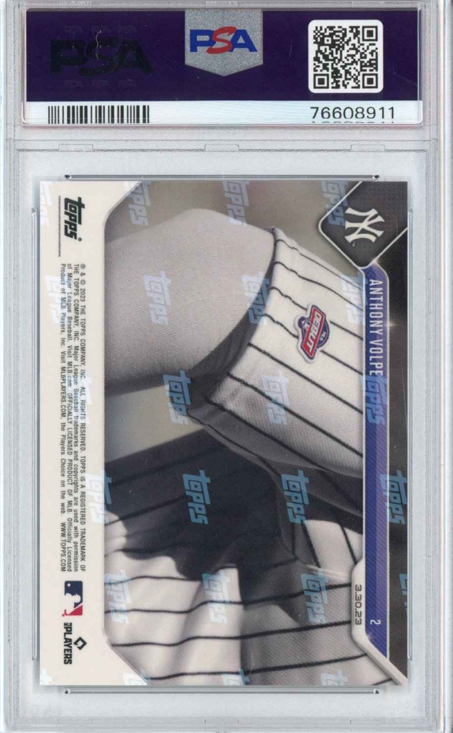 Graded 2023 Topps Now Anthony Volpe #2 Rookie RC Baseball Card PSA 10 Gem Mint
