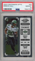 Graded 2022 Panini Contenders Optic Breece Hall #63 Rookie RC Football Card PSA 10 Gem Mint
