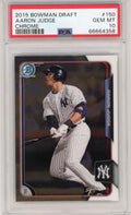 Graded 2015 Topps Bowman Draft Aaron Judge #150 Chrome Rookie RC Baseball Card PSA 10 Gem Mint