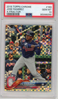 Graded 2018 Topps Chrome Jose Ramirez #189 X-Fractor Baseball Card PSA 10 Gem Mint