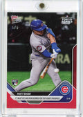 2025 Topps Now Matt Shaw #6 Red Foil /5 Rookie RC Baseball Card