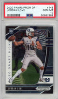Graded 2020 Panini Prizm DP Jordan Love #148 Rookie RC Football Card PSA 10 Gem Mint