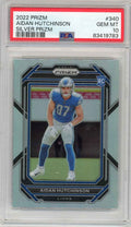 Graded 2022 Prizm Aidan Hutchinson #340 Silver Prizm Rookie RC Football Card PSA 10
