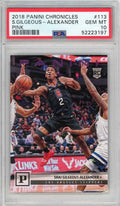 Graded 2018 Panini Chronicles Shai Gilgeous-Alexander #113 Pink Rookie RC Basketball Card PSA 10 Gem Mint