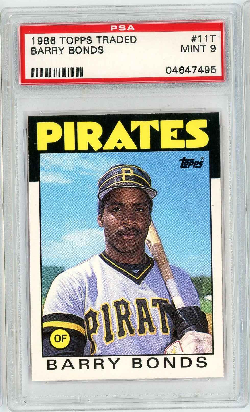 Graded 1986 Topps Traded Barry Bonds #11T Rookie RC Baseball Card PSA 9 Mint