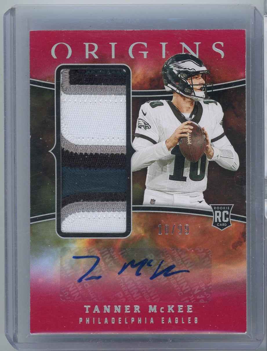 2023 Panini Origins Tanner McKee #RJJA-TM RPA Auto /99 Rookie RC Football Card