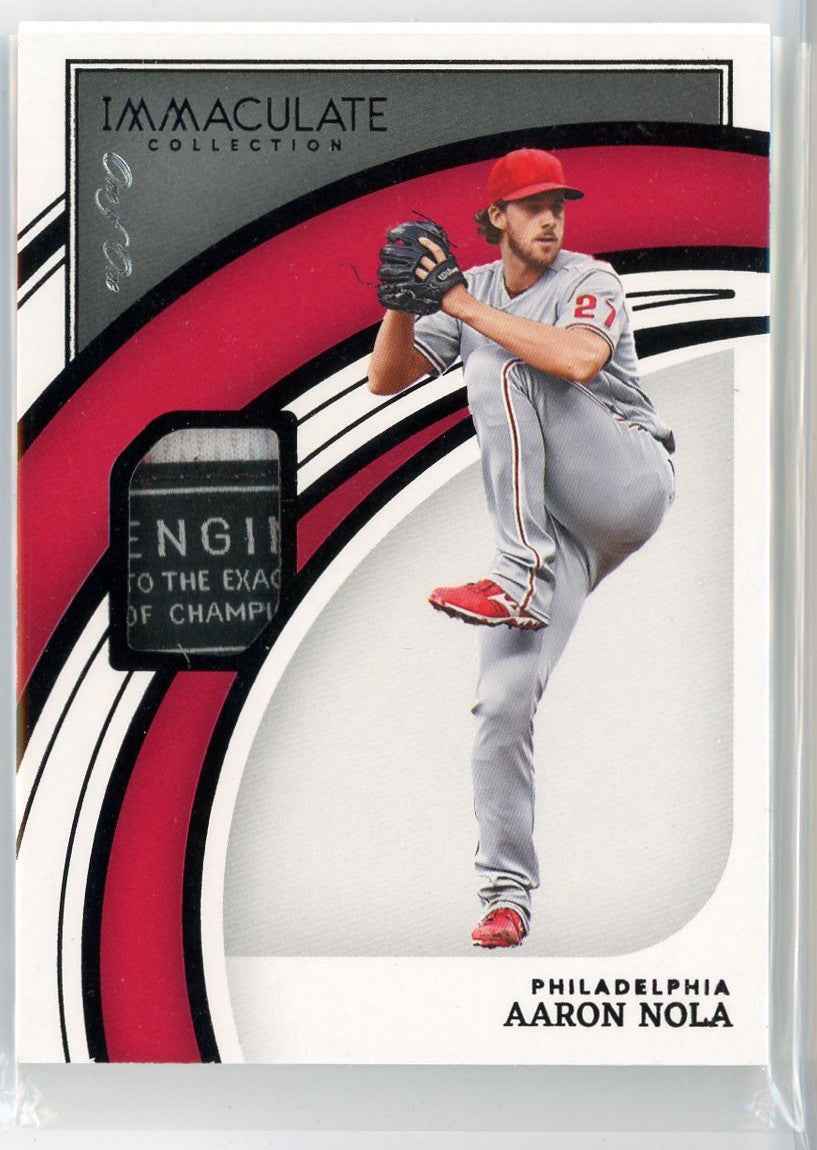 2022 Panini Immaculate Aaron Nola #60 1/1 Game Worn Jersey Relic Baseball Card