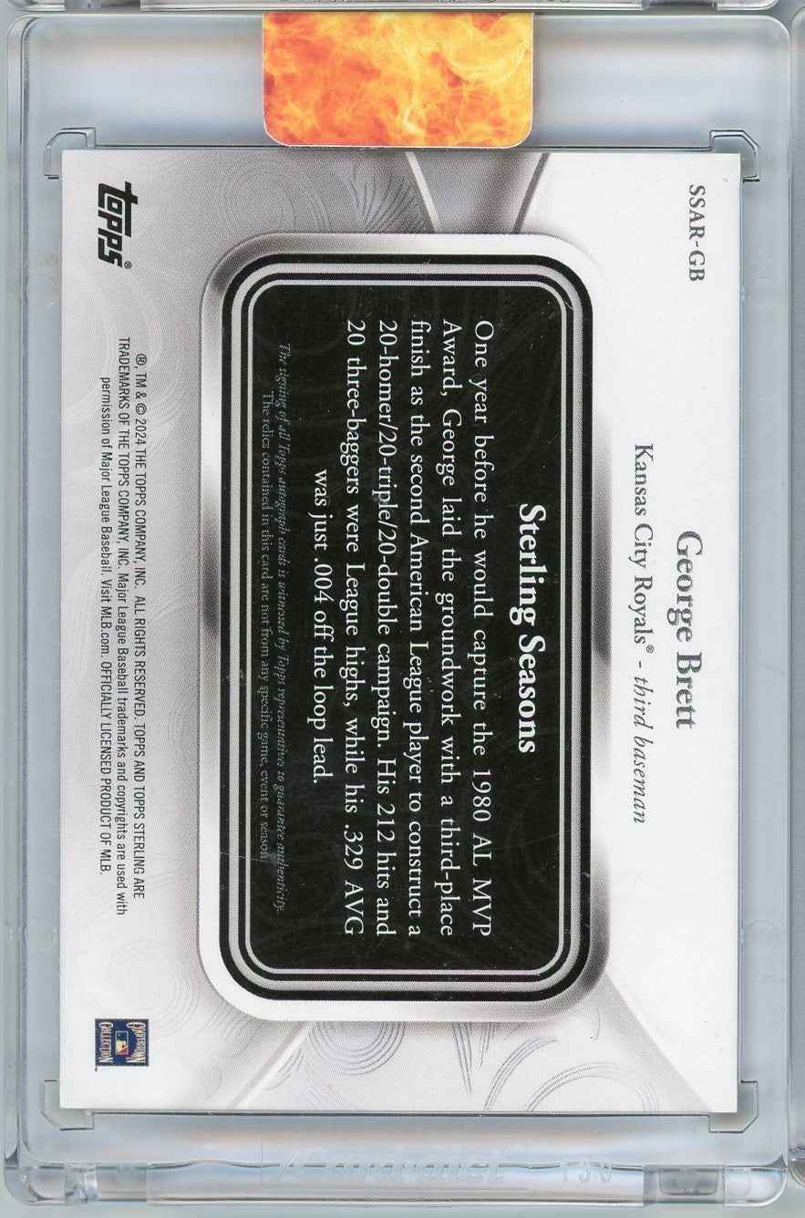 2024 Topps Sterling Sterling Season 1979 George Brett #SSAR-GB Game Used Memorabilia Autograph /25 Baseball Card