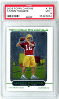 Graded 2005 Topps Chrome Aaron Rodgers #190 Rookie RC Football Card PSA 9 Mint