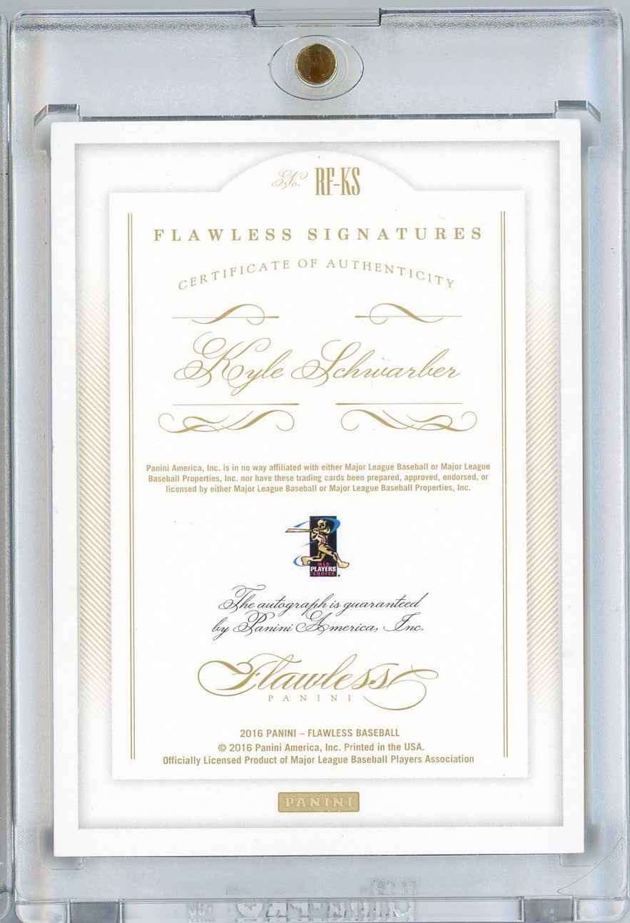 2016 Panini Flawless Kyle Schwarber #RF-KS /15 Auto Rookie RC Baseball Card