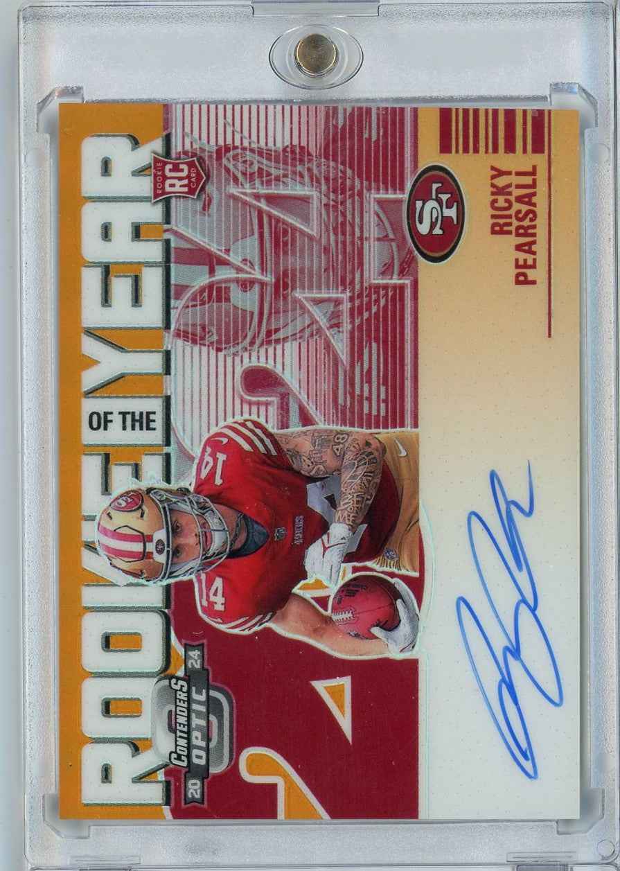 2024 Panini Contenders Optic Ricky Pearsall #ROYRPL Auto /50 Rookie RC Football Card