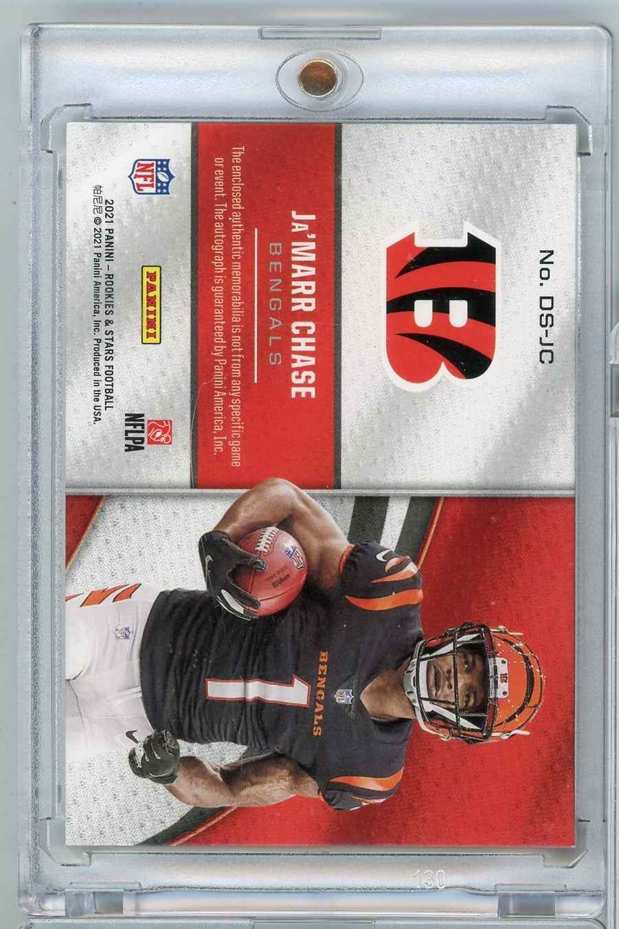 2021 Panini Rookies & Stars Dress for Success Ja'Marr Chase #DS-JC /25 Auto Rookie RC Football Card