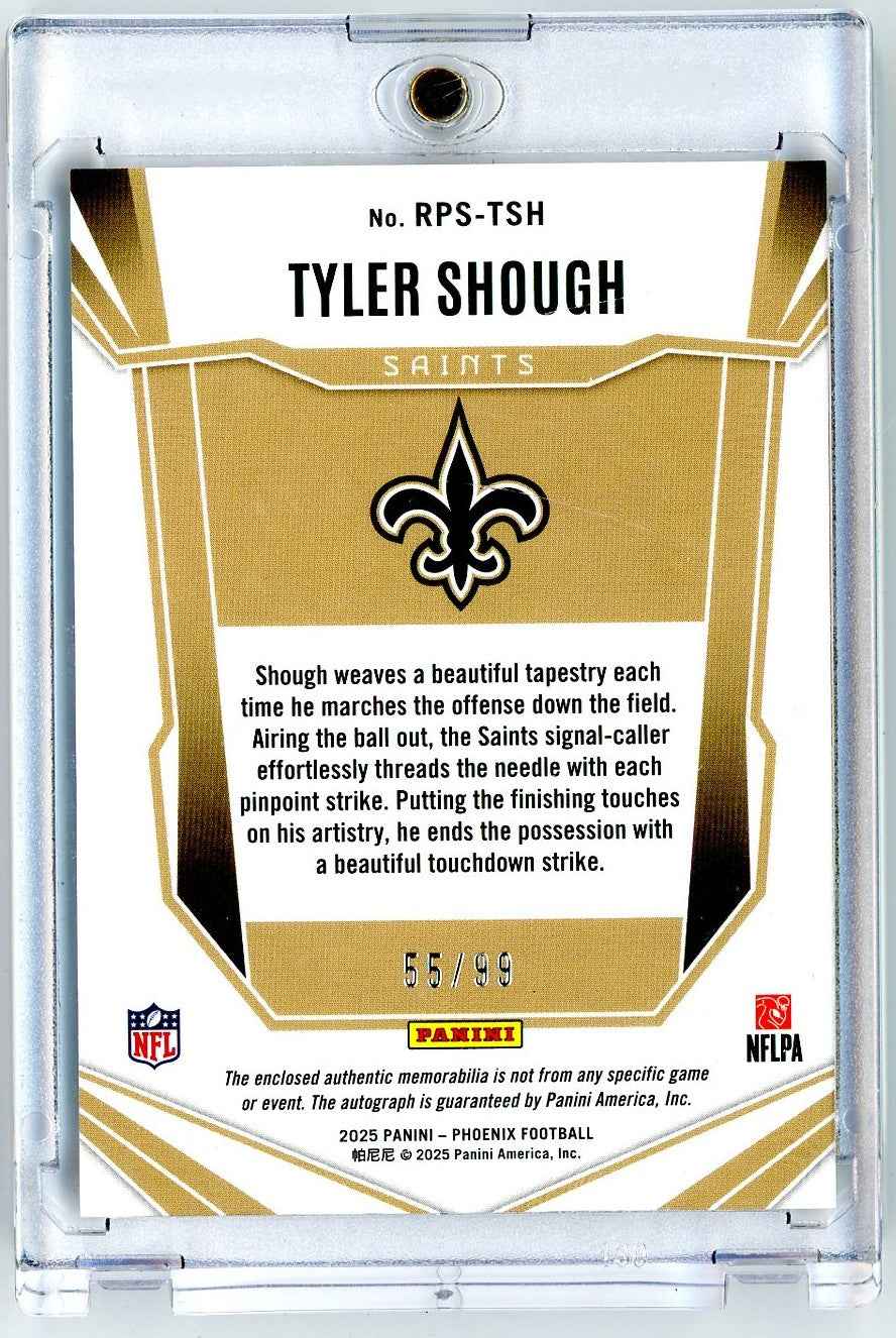 2025 Panini Phoenix Tyler Shough #RPSTSH /99 Red RPA Auto Rookie RC Football Card