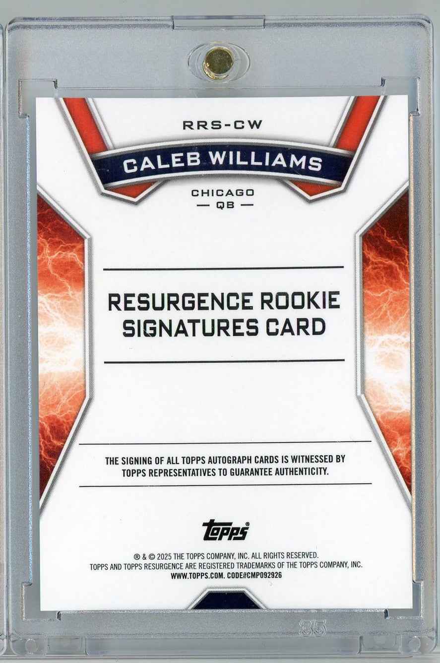 2024 Topps Resurgence Caleb Williams #RRSCW Auto Rookie RC Football Card